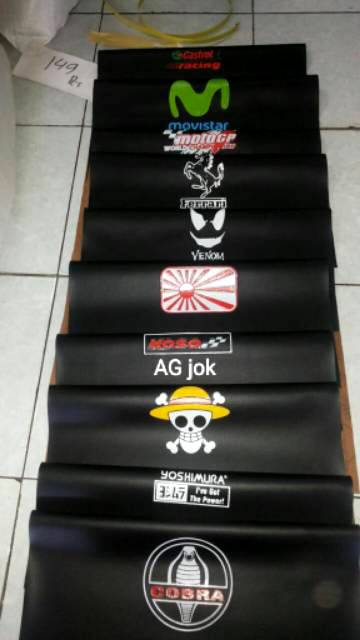 PROMO MR sablon kecil berkualitas tinggi. Kulit jok motor Oscar MR tebal sablon