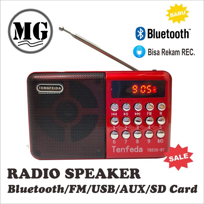 Speaker Radio Mini / Pocket Radio FM USB AUX TF Card Antena