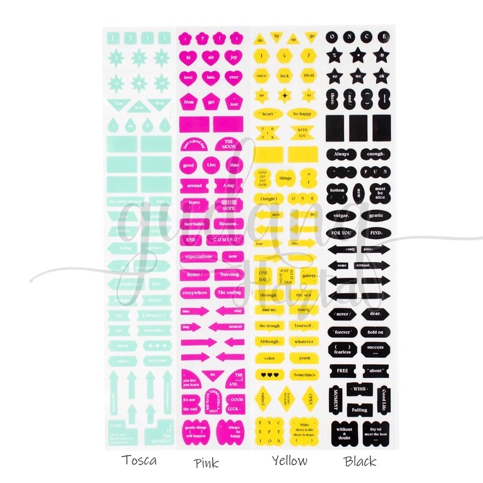 Stiker Colorful Shape Sticker Motif Kotak Warna DIYScrapbook GH 303073