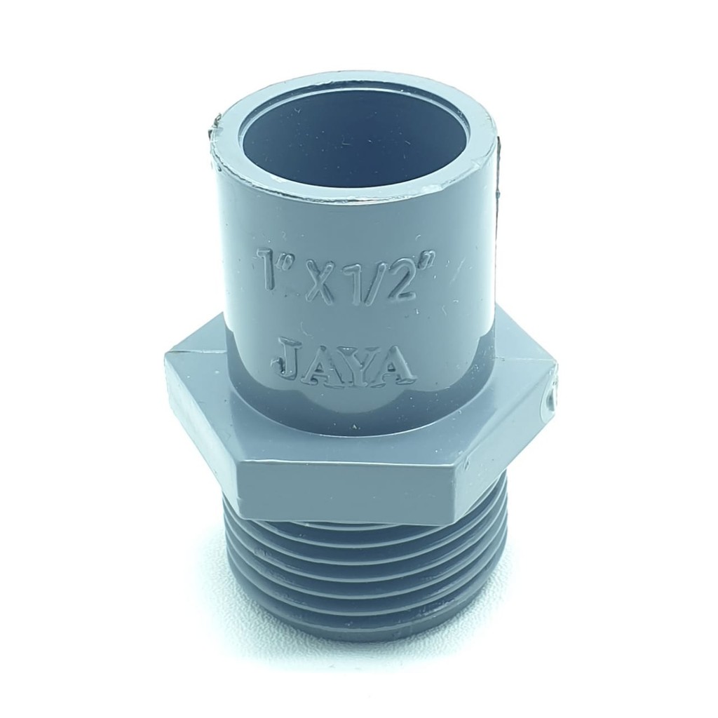 Jaya ORI Valve Socket 1&quot; x 1/2&quot; TS PVC / Sock Drat Luar 1 Inch x 1/2 Inch / Sok Drat Luar 1&quot; x 1/2&quot;