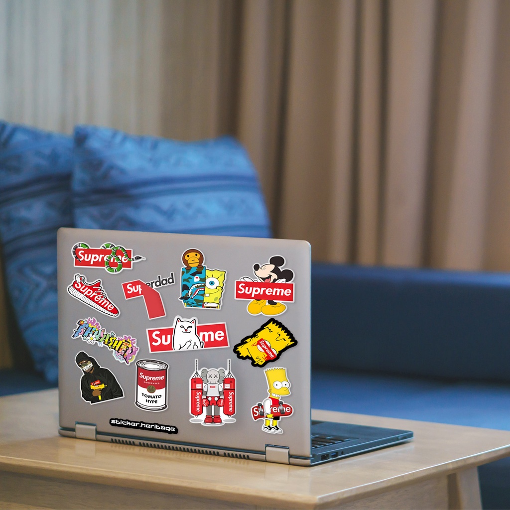 26pcs Stiker Sticker BAPE X SUPREME untuk laptop case tumbler stiker laptop Stiker aesthetic