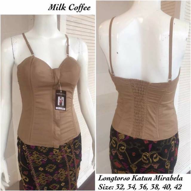 Longtorso Katun Bali dalaman kebaya (korset bahan adem)