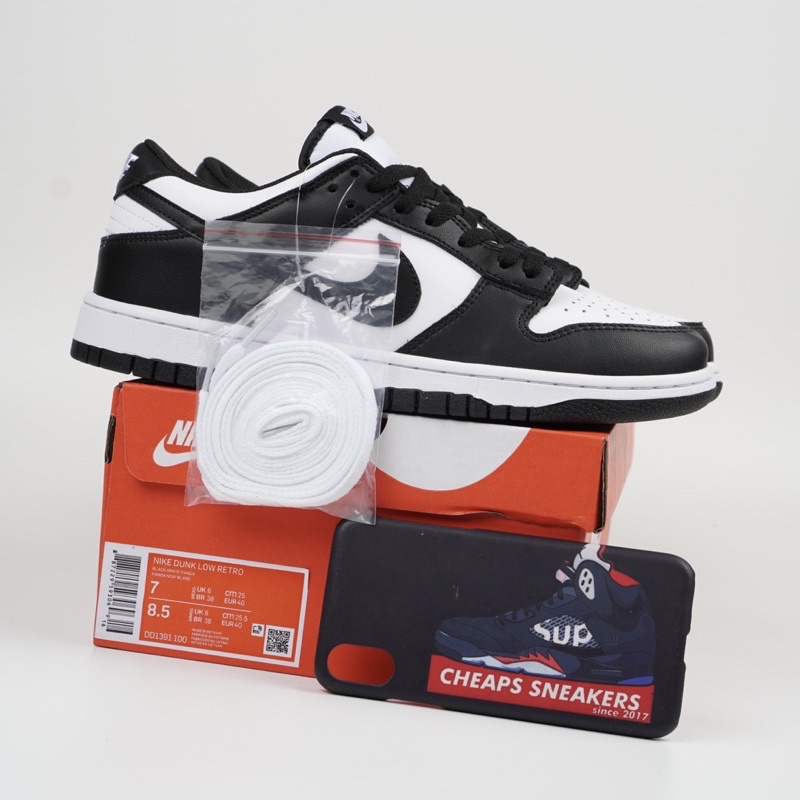 Sepatu Nike SB Dunk Low Black White