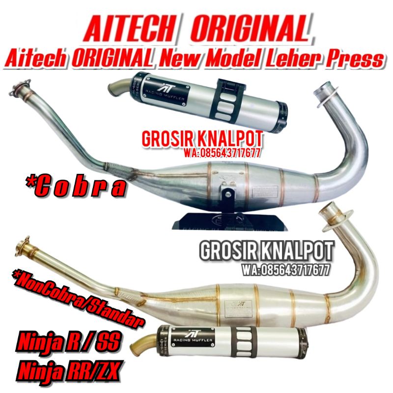 Knalpot Aitech Ai Tech Original Stainles new Model Leher Press Cobra & Standar Ninja RR R SS victor 