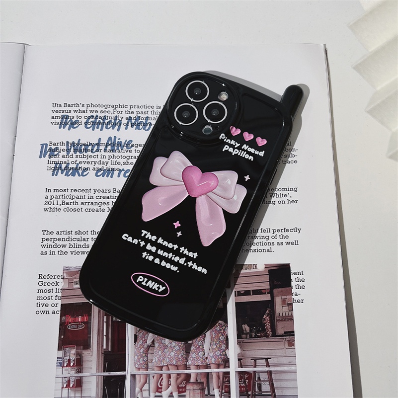 Soft Case Silikon TPU Motif Hati Pita Untuk iPhone 13 12 11 Pro Max SE 2020 Xr X Xs Max 7 8 Plus