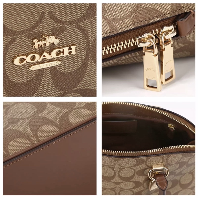 COACH KATY SATCHEL IN SIGNATURE CANVAS Light Brown (F2558)