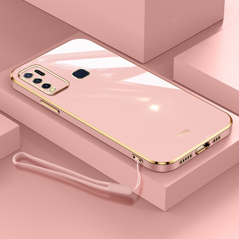 Case Bahan Silikon Dengan lanyard Untuk Vivo Y50 Y30 Y30i