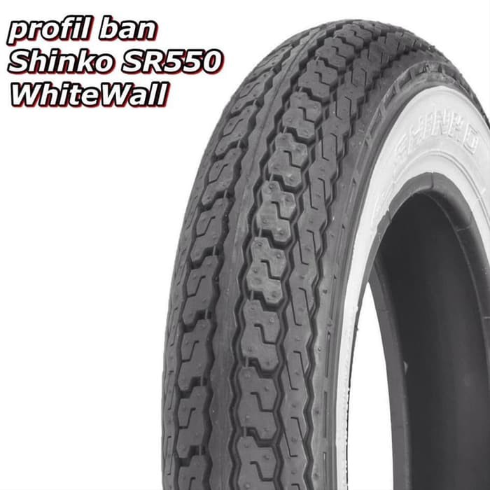 Ban Vespa Shinko SR550 Whitewall 3.50-8