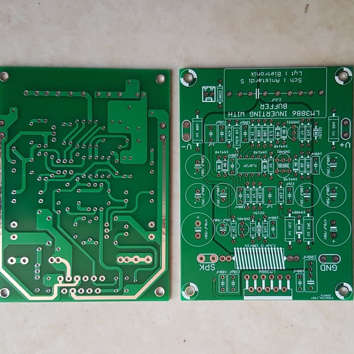 PCB LM3886 AMP Inverting Buffer Dauble layer Sch Anistardi