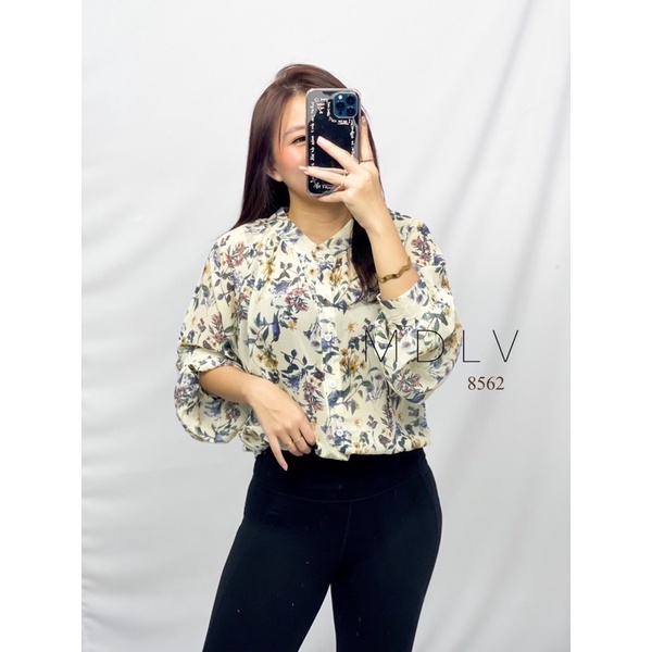 MDLV ~ 8562 Terra Floral Shirt Atasan Blouse Kemeja Bunga Fashion Import