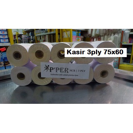 

Kertas Kasir 75x60 Dpaper 3Ply (Isi 10 rol)