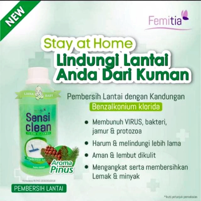 PERA349 PEMBERSIH LANTAI FEMITIA SENSI CLEAN 500 ML FLOOR CLEANER