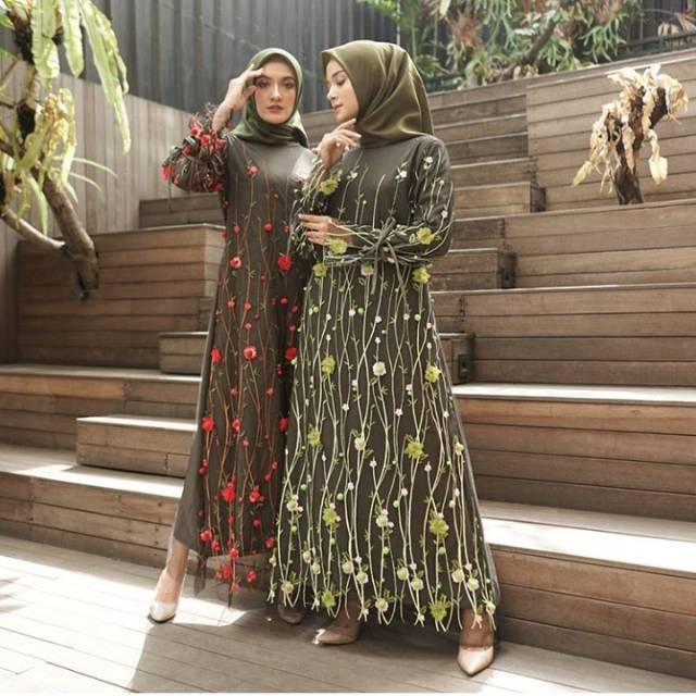 Blossom dress army by famouscarfofficial