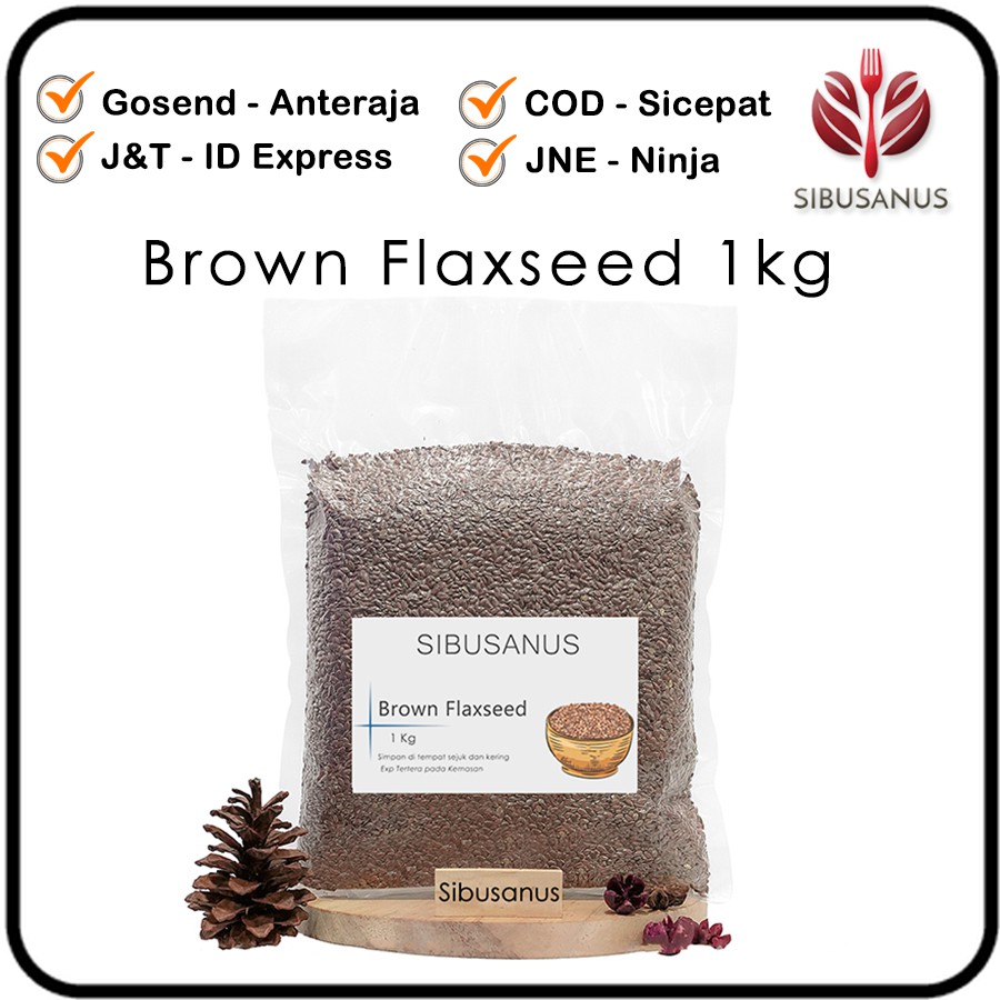 

Brown Flaxseed 1 KG - Flaxseed Brown Import - Biji Rami Utuh - Brown Flaxseed 1kg Import