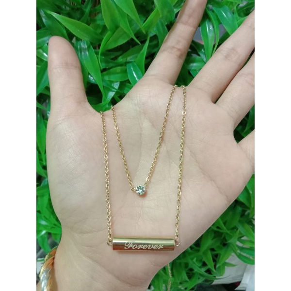 Kalung Love 2 Layer Titanium 100%