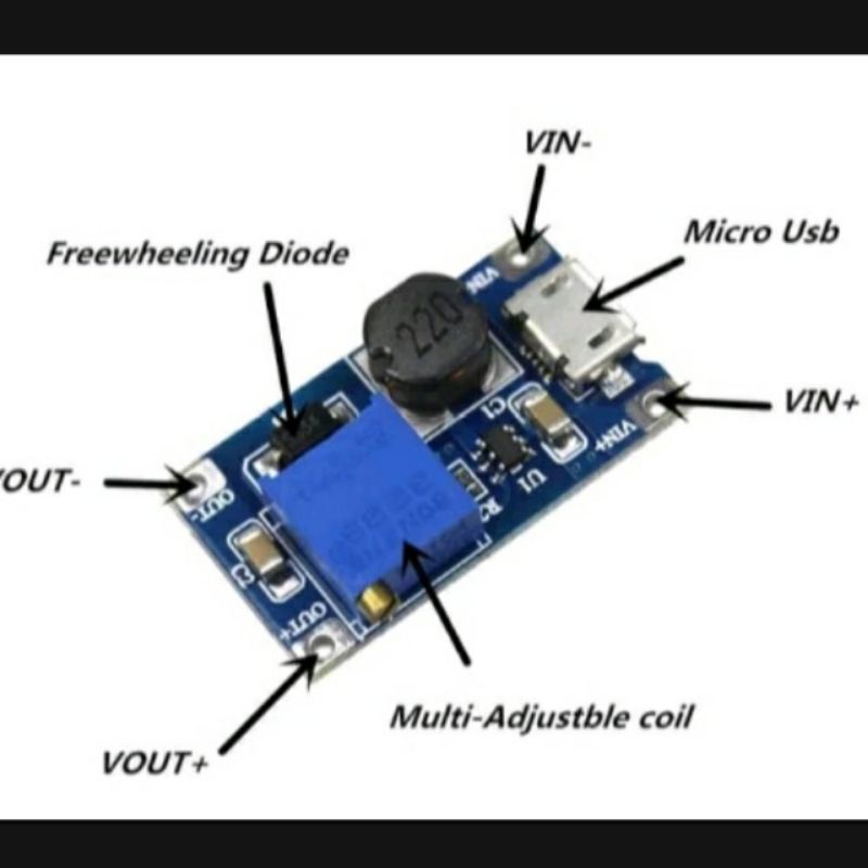 STEP UP DC 5V TO 12 V USB MIKRO