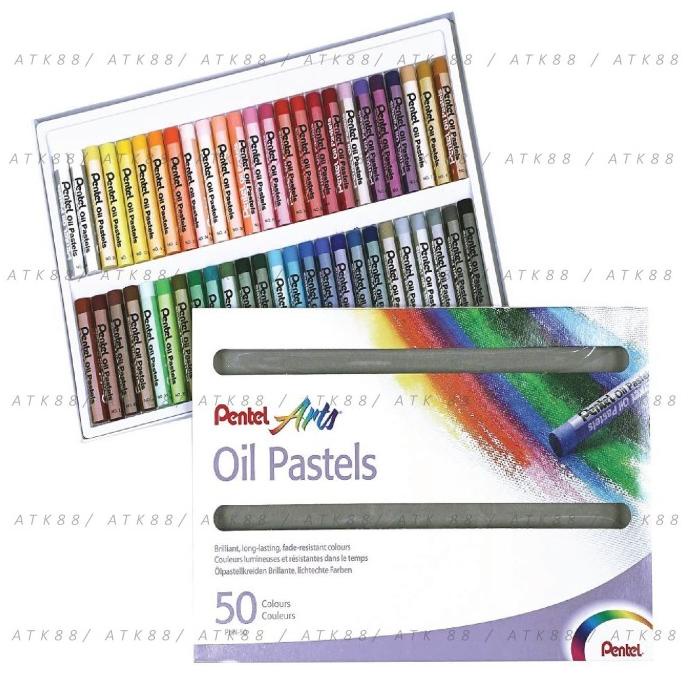 

TERBARUU!! Crayon/ Oil Pastel Pentel 50 Warna COD