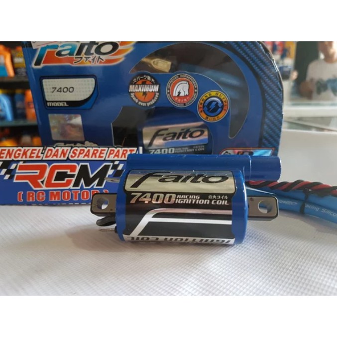 COIL CUIL KOIL KUIL PENGAPIAN RACING 7400 FAITO7400 FAITO SERI 7400 UNIVERSAL UTK MOTOR YG MSH KARBURATOR CARBURATOR KARBU CARBU ORI FAITO ASLI