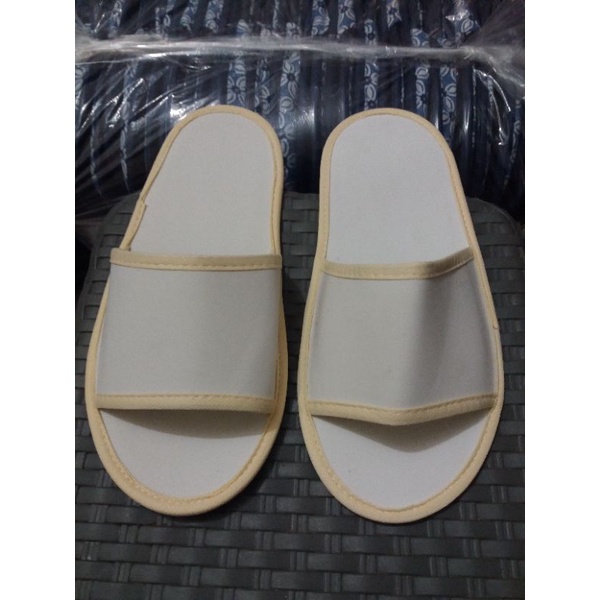 COSTUM SABLON SANDAL LANTAI /HOTEL # SLIPPERS SEPOND 4 ML MIN ORDER 100 PASANG-List crem