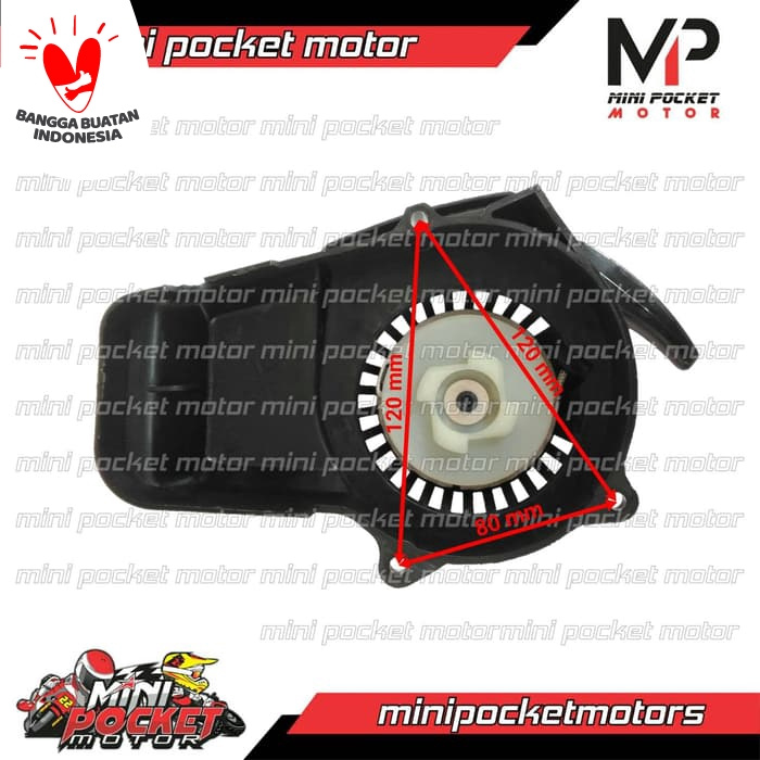 Pully Starter / Tarikan Plastik Hitam Motor Mini GP&Trail mesin tarik Asli Berkualitas