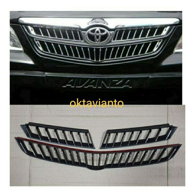 list grill model camry hitam kombinasi chrome Avanza/Xenia lama 2005-2011