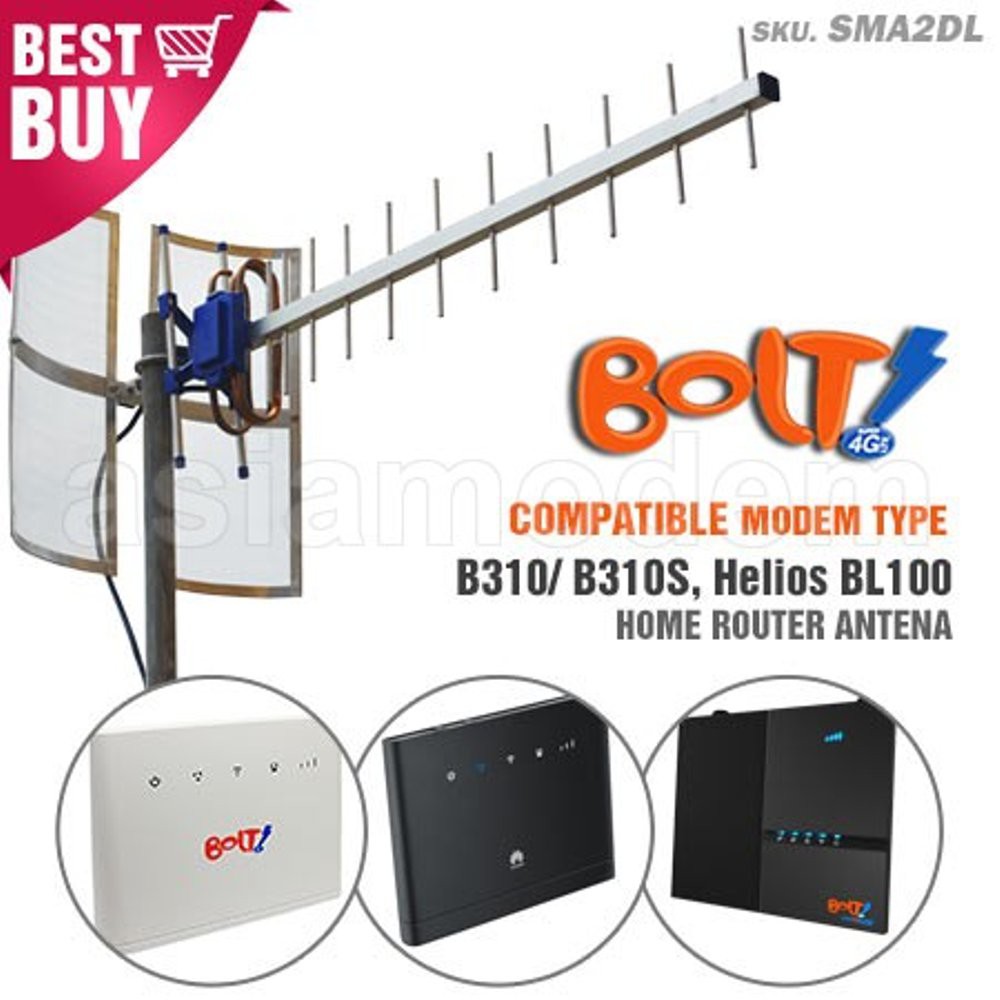 promo Antena Yagi Huawei Bolt B310S, B310 Dual Pigtail Yagi Grid Txr185 Extreme Gain