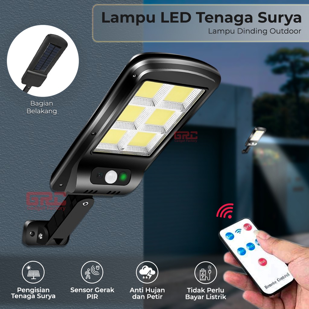 Lampu Solar Cell Tenaga Surya Otomatis Dinding Outdoor Taman Sensor Gerak LED Light Tembok