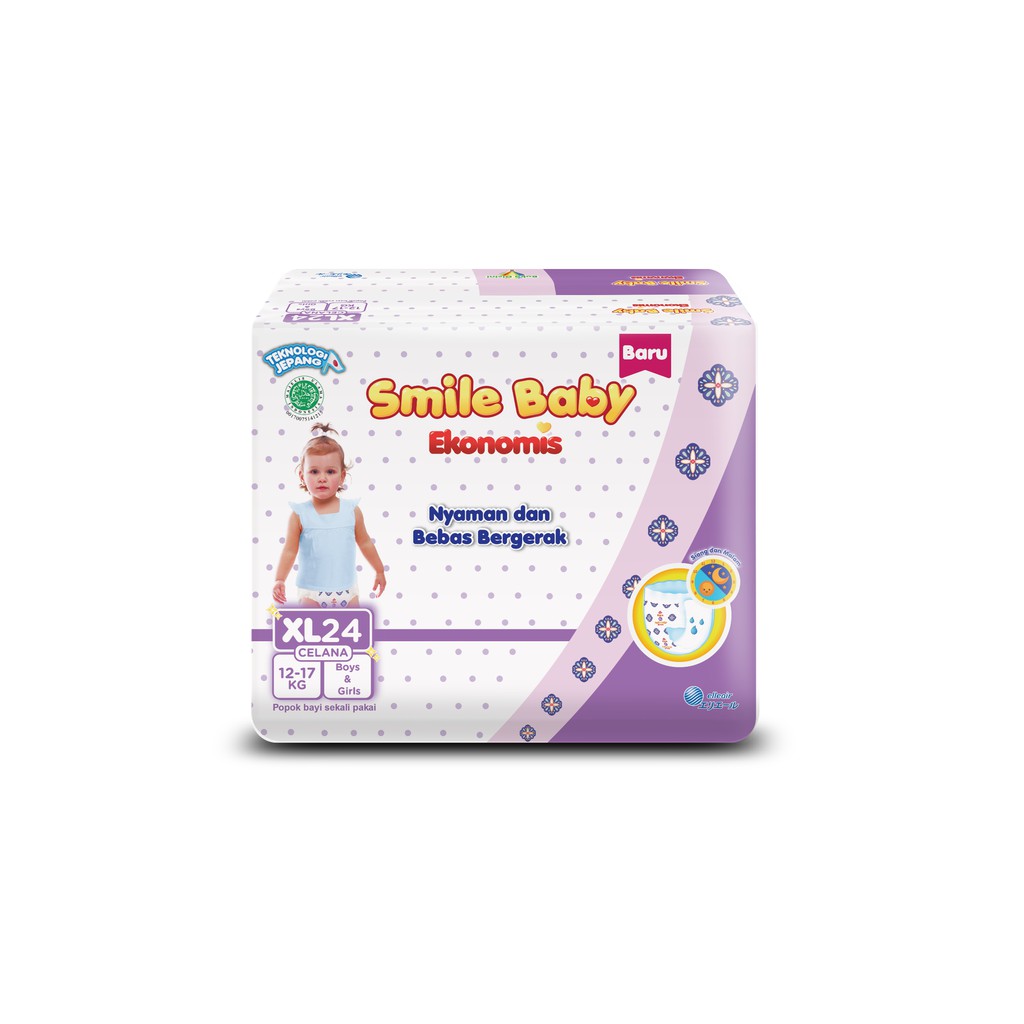 GOON Smile Baby Pants Ekonomis XL24  || Pampers || Popok Bayi || Popok Sekali Pakai