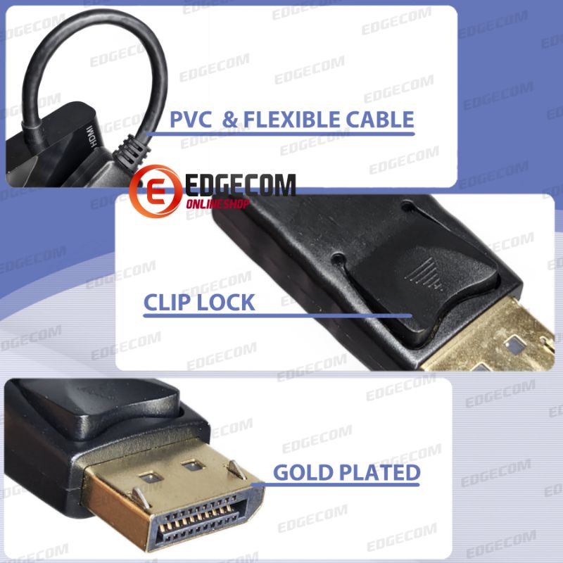 BAFO Display Port to HDMI Converter Cable Adapter (ACTIVE) BF-2651