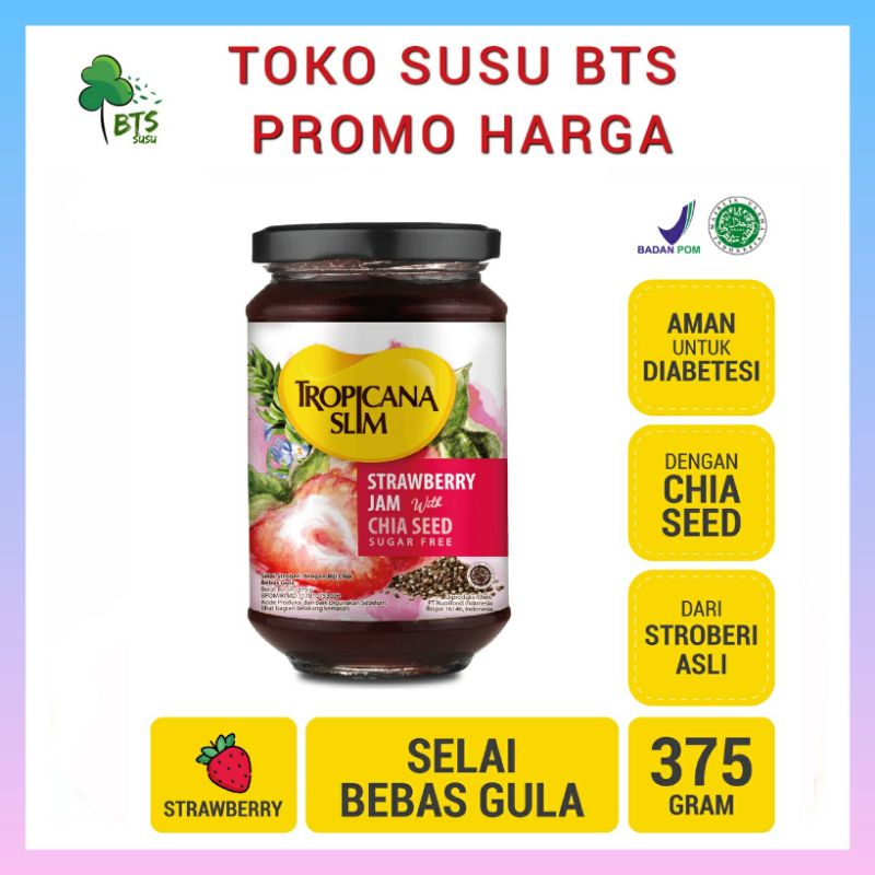 

Slim Strawberry Jam 375 Gr Selai Strawberry Slim