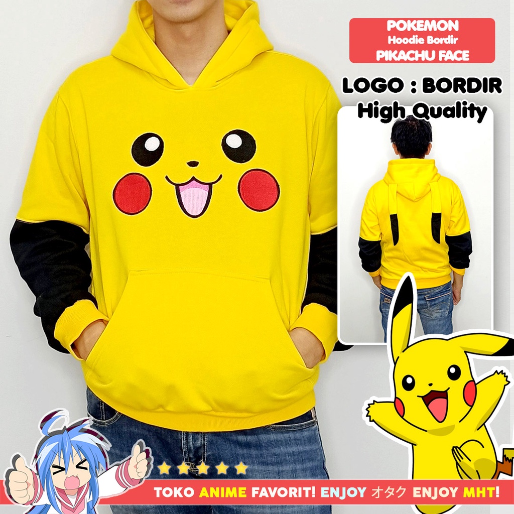 Jaket Hoodie Anime Pokemon Pikachu Cosplay Fashion