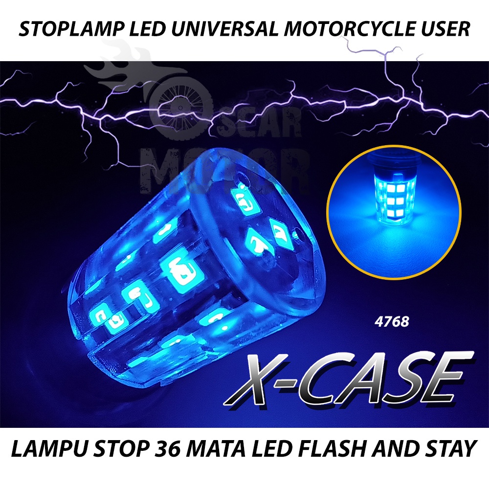 STOPLAMP LED GEL JELLY MODEL X 48LED LAMPU STOP REM 48 TITIK COB MOTOR DC 12V KEDIP STROBO motor motor