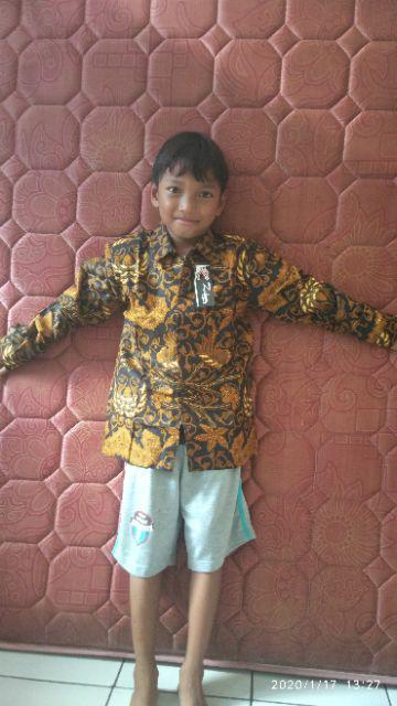 Kemeja Batik Anak Lengan Panjang