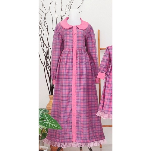 Gamis Atiya Family Pink | Baju Unik | Gamis lebaran murah | Gamis lebaran keluarga | Gamis couple family | Gamis toyobo | Gamis anak dan dewasa terbaru | seragam lebaran keluarga