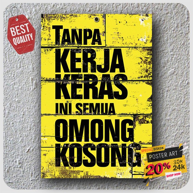 Hiasan dinding Poster Motivasi - Pajangan dinding - Dekorasi Rumah - Wall decor - 203001STA