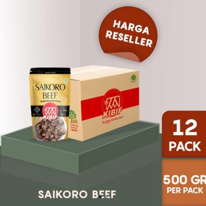 

1 Karton Isi 12 Pack Kibif Wagyu Saikoro Beef Dengan Berat 500 Gr Titioktari2
