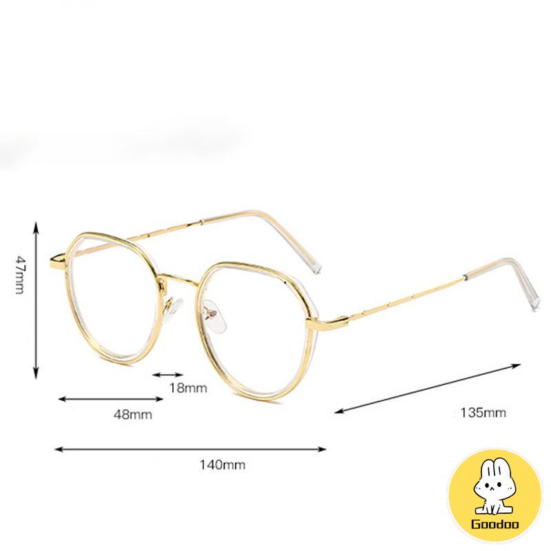 Frame Kacamata Fashion Wanita Anti Radiasi Korean Kaca Mata Radiasi Bulat Eyeglasses -Doo