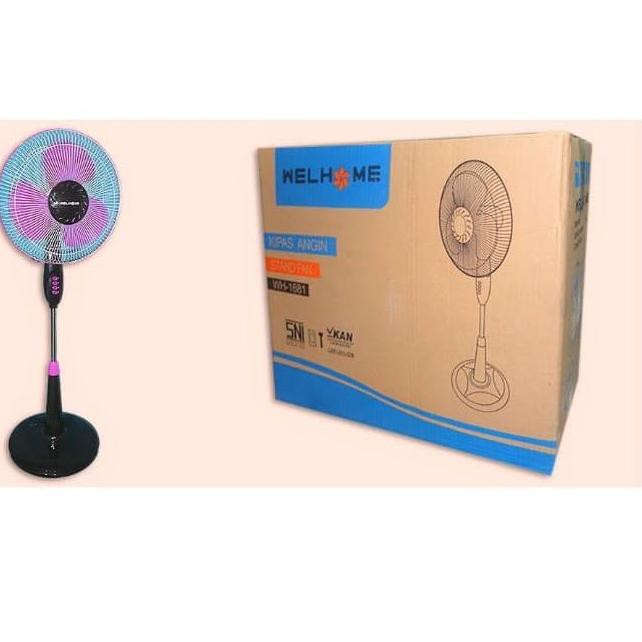 (PENGIRIMAN KHUSUS JNT/JNE) Kipas Angin Berdiri (Stand Fan) Welhome 16 Inch WH 1681