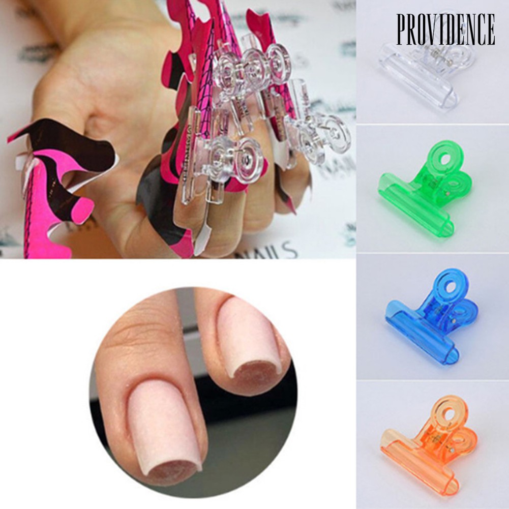 Providence 4Pcs Nail Extension Tips Holder Shaping Clip Fibernails Fiberglass Fixing Tool