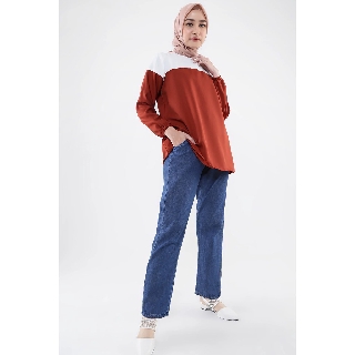 Bawahan Muslim Wanita Celana  Jeans Boyfriend  ZAHRA 