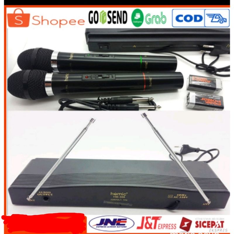 Mic Wireless microphone wireless DOUBLE Homic HM-306