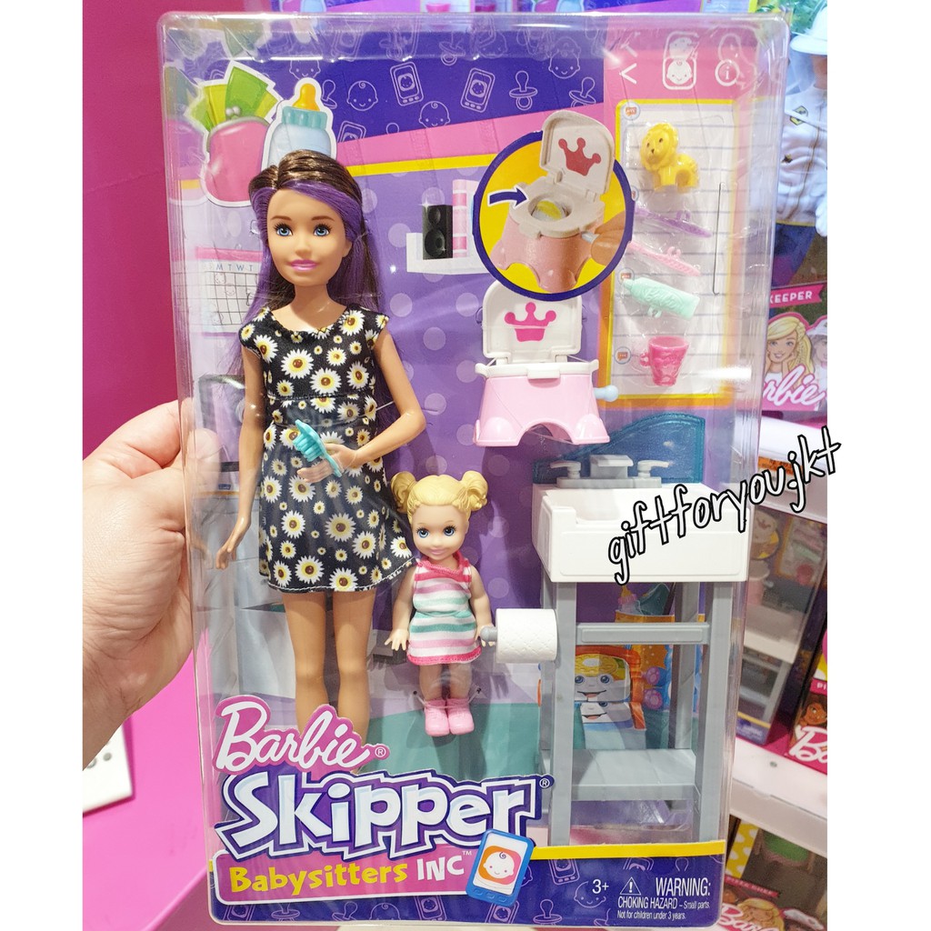 barbie skipper potty training playset