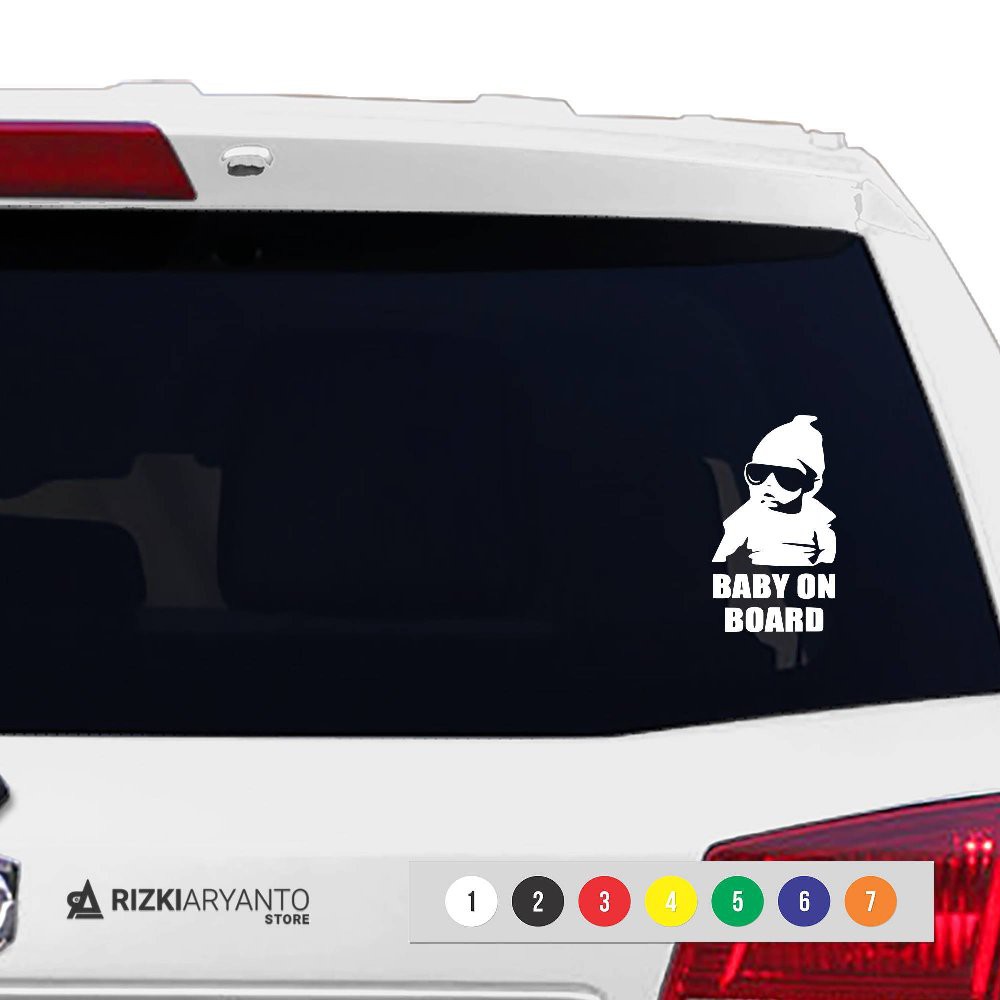 Stiker Kaca Mobil Baby On Board Cool Sticker