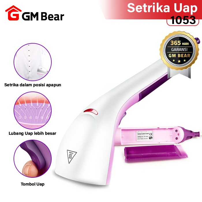Setrika Uap GM Bear Setrika Uap Genggam Fungsional 1053-Steam Ironer(G8F2) Setrika Uap Setrika Uap E