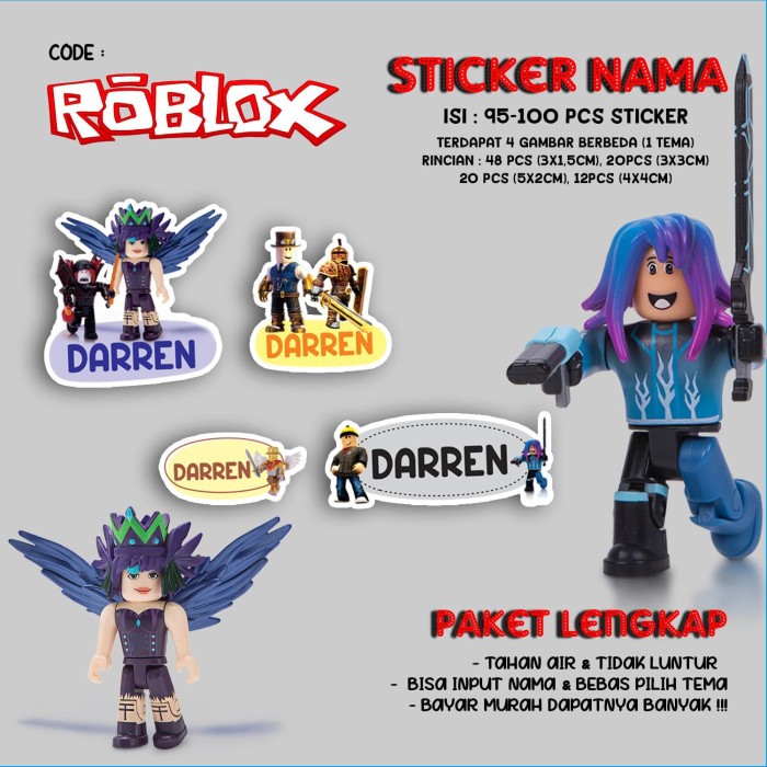 

Sticker / Stiker Label Nama Karakter Tema ROBLOX