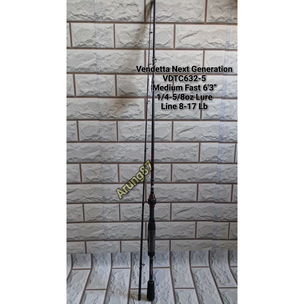 Rod Baitcasting Joran Pancing Rod Abu Garcia Vendetta Vdtc632 Rod Bc 8-17Lb
