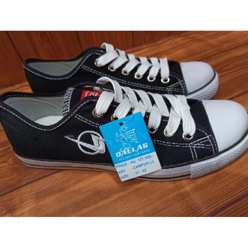 SEPATU DALLAS CAMPUS LOW CUT (LC) BLACK WHITE