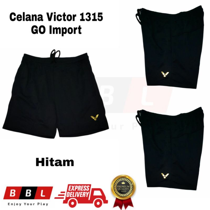 Celana Badminton Victor 1315 Hitam Grade Ori Import Celana bulutangkis Victor Import Celana olahraga