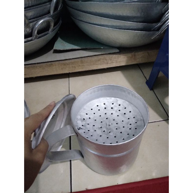 saringan minyak jelantah alumunium khas garut