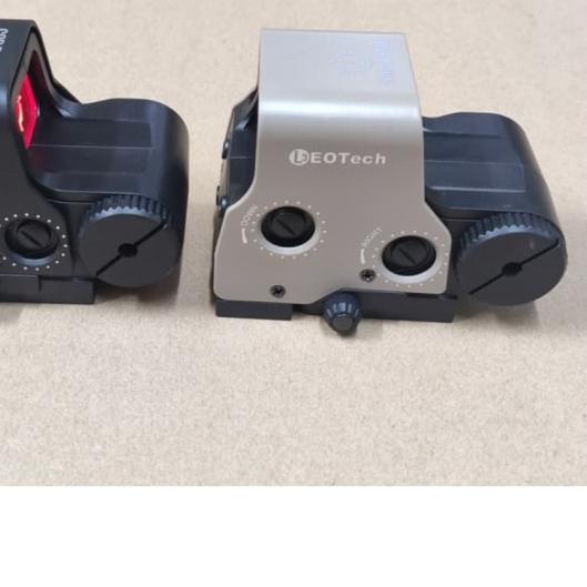 ☪ WGG AEG Accesories Dummy Holographic Sight Eotech 558 Green and Red - Hitam ✿